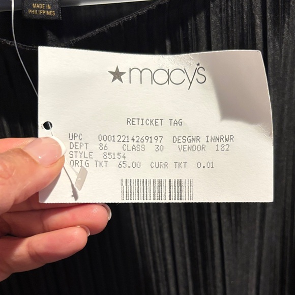 JM Collection Black Pleated Short-Sleeve Tee - Picture 3 of 6